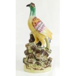 Large Staffordshire EXOTIC BIRD, 33.