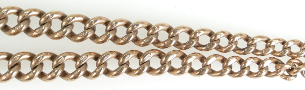Victorian 9ct Rose Gold double Albert chain, 56. - Image 2 of 5
