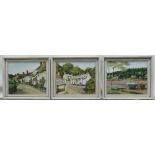 Group of 3 oil paintings by Alan King of Malvern - Signed Akin (his usual signature).