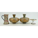 Two Royal Doulton Stoneware china vases,