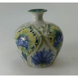 William Moorcroft Macintyre Florian vase in the Cornflower design,