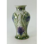 William Moorcroft Burslem vase in the Cornflower design,