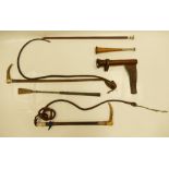A collection of Equestrian items including Hunting Horn,