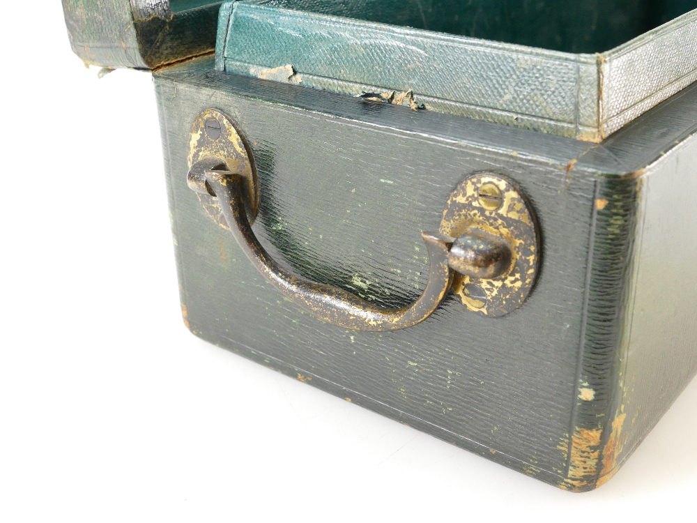 JEWEL / JEWELLERY / VALUABLES BOX - leather covered box by Wickwar & Co. 6 Poland Street, London. - Image 6 of 6