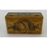 19th Century Mauchline Ware commemorative Queen Victoria Sewing Cotton Box