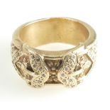 Spectacular 9ct Gold Gents / men's BUCKLE ring of huge proportions,