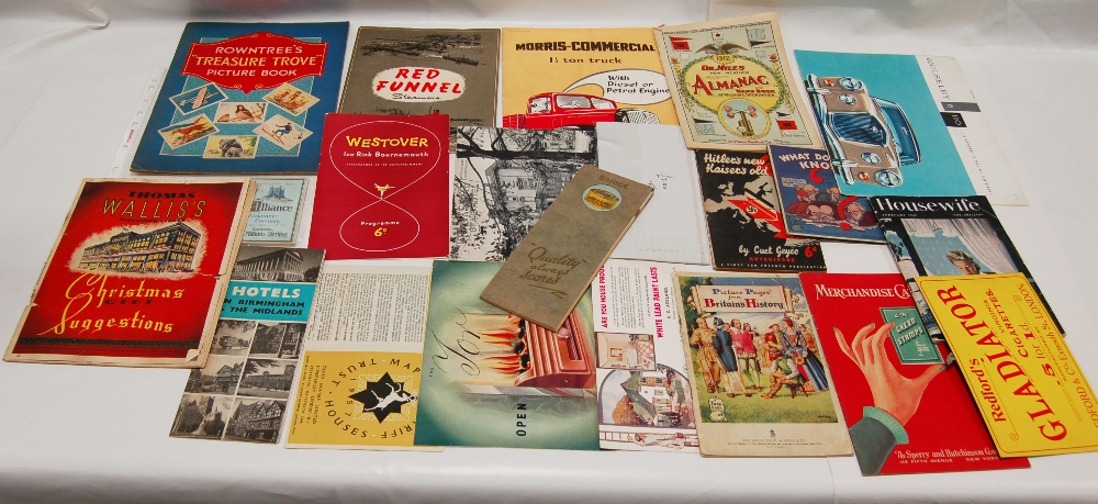 A collection of vintage BROCHURES MAGAZINES and LEAFLETS including - Alliance Assurance Company