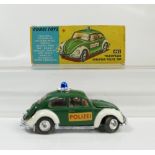 Corgi 492 White and Green Volkswagen European Police Car in mint condition and in original good to