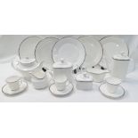Royal Doulton large Dinner, Tea and Coffee service in the Platinum Concord design,