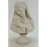 The Mother, after Raffaele Monti, for the Ceramic and Crystal Palace Art Union, pedestal bust,