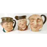 Royal Doulton large character jugs to include Sam Johnson D6289,