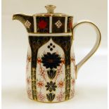 Royal Crown Derby COFFEE POT, Imari pattern, 20.5cm high.