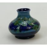 William Moorcroft small squat vase in the Moonlit blue design, height 7.