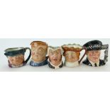 Royal Doulton small character jugs Fat Boy D5840, The Policeman D6852, Buzfuz D5835,