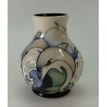 Moorcroft Royal Dolphin vase, signed by designer Emma Bossons. Limited Edition 4/75. Height 15cm.