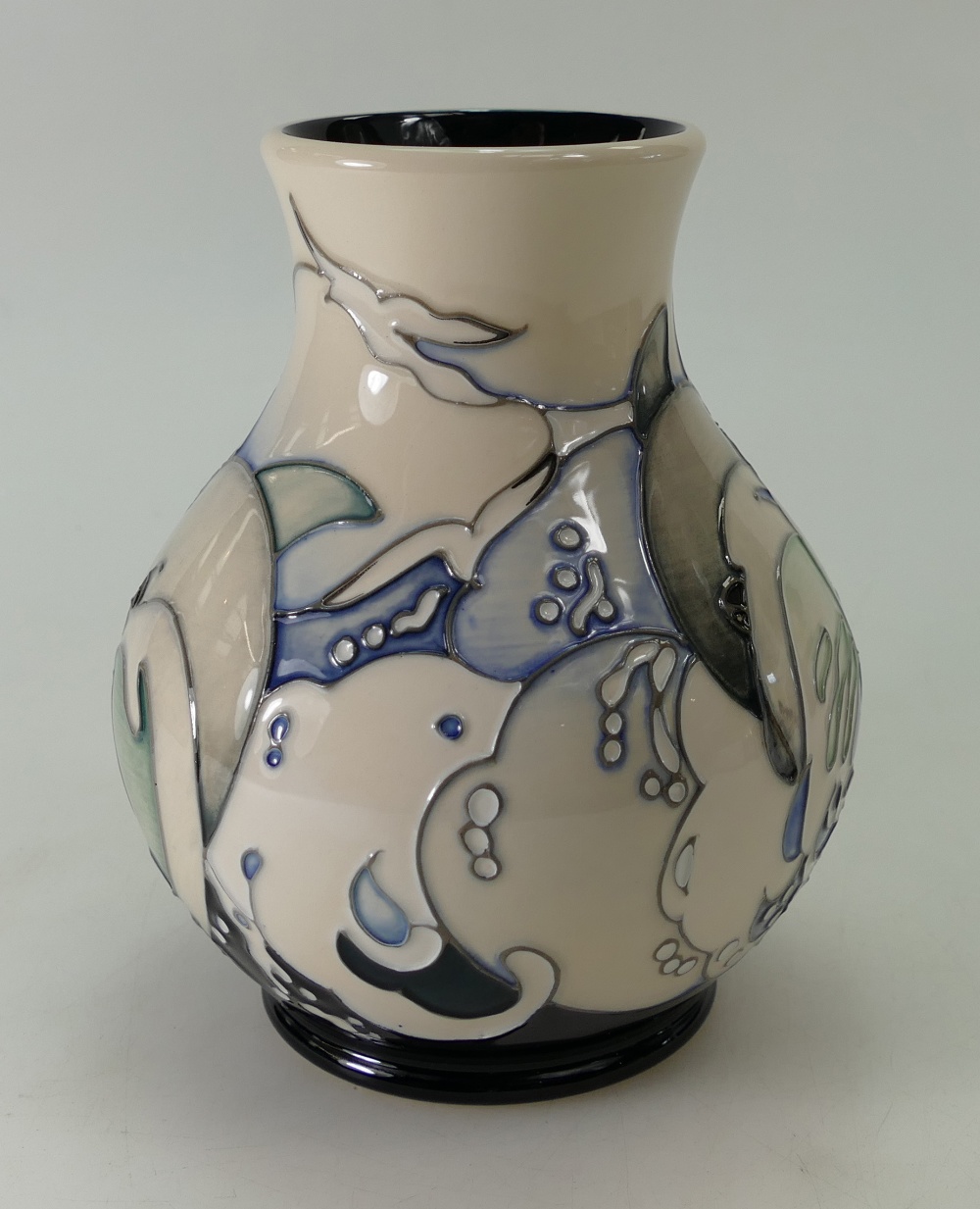 Moorcroft Royal Dolphin vase, signed by designer Emma Bossons. Limited Edition 4/75. Height 15cm. - Image 3 of 3