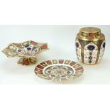 Royal Crown Derby comport decorated in the 1128 Old Imari design,
