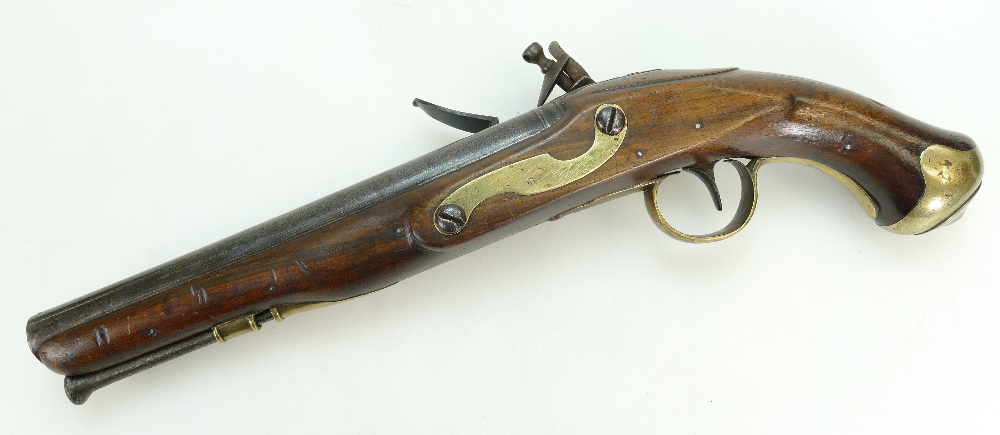 Geo. III Flintlock Light Dragoon style holster piston by Ryan & Watson, late 18th century.