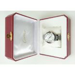 Cartier Ballon Blu Stainless steel Gentlemans automatic Wristwatch,