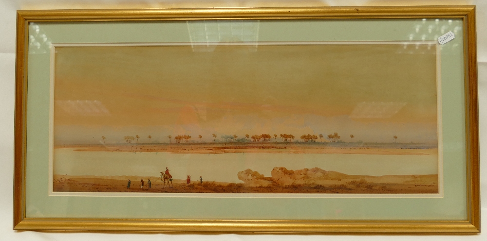 AUGUSTUS OSBOURNE LAMPLOUGH A.R.A. RWS (1877 - 1930) pair of Egyptian scene watercolours.