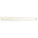 18ct Gold 3 colour Italian gold necklace chain, 44.5cm long. Weight 7.
