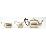 Hallmarked sterling silver 3 piece Tea set, Birmingham 1959 /60. Weight 995.8 grams all in.