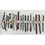 A collection of vintage Ladies & Gents Wristwatches including Timex, Poljot, Lorus,
