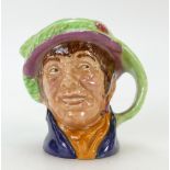 Royal Doulton rare small character jug Pearly Girl with green feathered hat