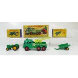 Matchbox x 3 Green Heavy Breakdown / Wreck Truck in near mint condition in original box in