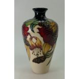 Moorcroft Anna Lily Monarch Butterfly vase. Numbered Edition 18, designed by Nicola Slaney.