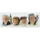 Royal Doulton small character jug The Jester D5556, John Doulton D6656,