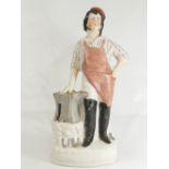 Blacksmith very large Staffordshire figure. 42cm.