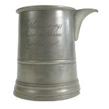 Victorian pewter quart tankard with spout - Bears official SALOP marks,
