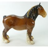 Beswick Shire horse 818 in brown gloss,