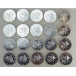 20 Austrian Silver 1oz coins, Weiner Philharmoniker ex mint.