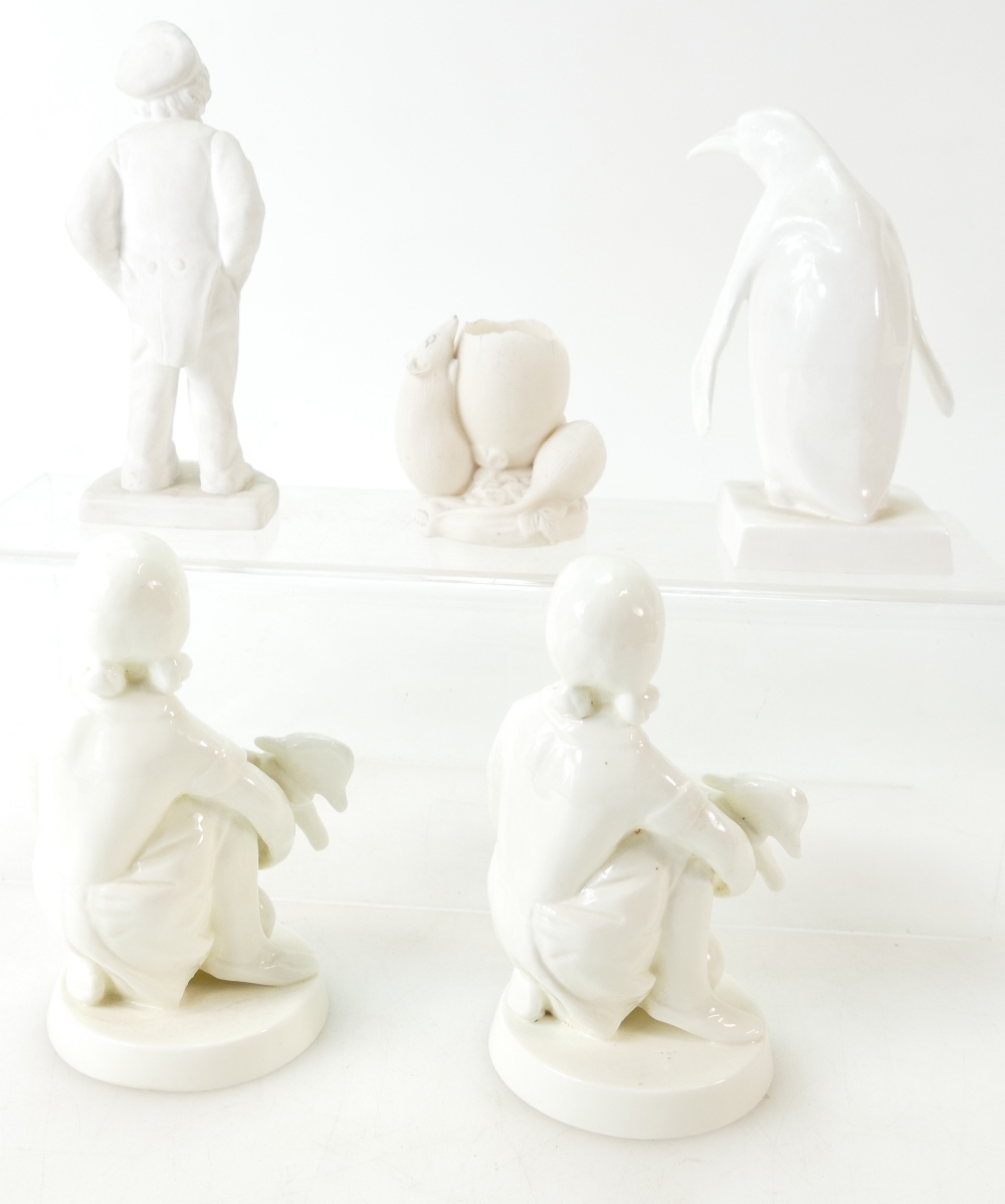 Three rare Royal Worcester white figures of a Penguin by Doris Lindner, - Image 3 of 3