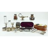 HALLMARKED SILVER - collection of items, 525g of weighable silver including spoons, cased spoons .