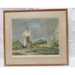 SIR WILLIAM RUSSELL FLINT large signed print in frame with Print Sellers stamp.