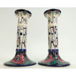 Moorcroft Mackintosh design Candlesticks,