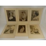 Six LAFAYETTE PHOTOGRAPHS of ladies - photo size not including mount / margin,