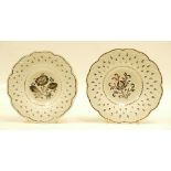 Wedgwood shaped plate decorated with silver lustred decoration of flowers,