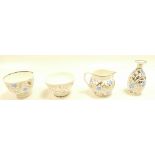 A collection of Wedgwood small items each decorated with silver lustre decorations of swirling blue