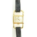 Jaeger LeCoultre 18ct Ladies manual Wristwatch with leather strap