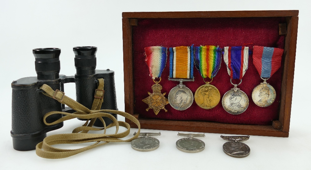 WWI Royal Navy medal group of 5 medals - Trio plus Royal Fleet Reserve long service & good conduct