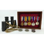 WWI Royal Navy medal group of 5 medals - Trio plus Royal Fleet Reserve long service & good conduct
