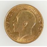 Gold Half Sovereign dated 1914