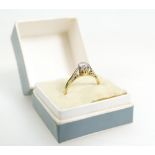 18ct Yellow Gold SOLITAIRE DIAMOND RING ½ ct approx. Fully hallmarked 750. Gross weight 2.5g.