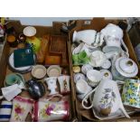 A mixed collection of pottery items including Royal Albert Colleen teapot(seconds), Meakins