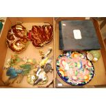 A mixed collection of ceramic items to include - Bossons wall plaque of Kingfisher, damaged