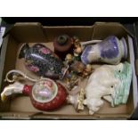 A mixed collection of items to include - Barker and Kent damaged urn, Shelley Cloisonne patterned